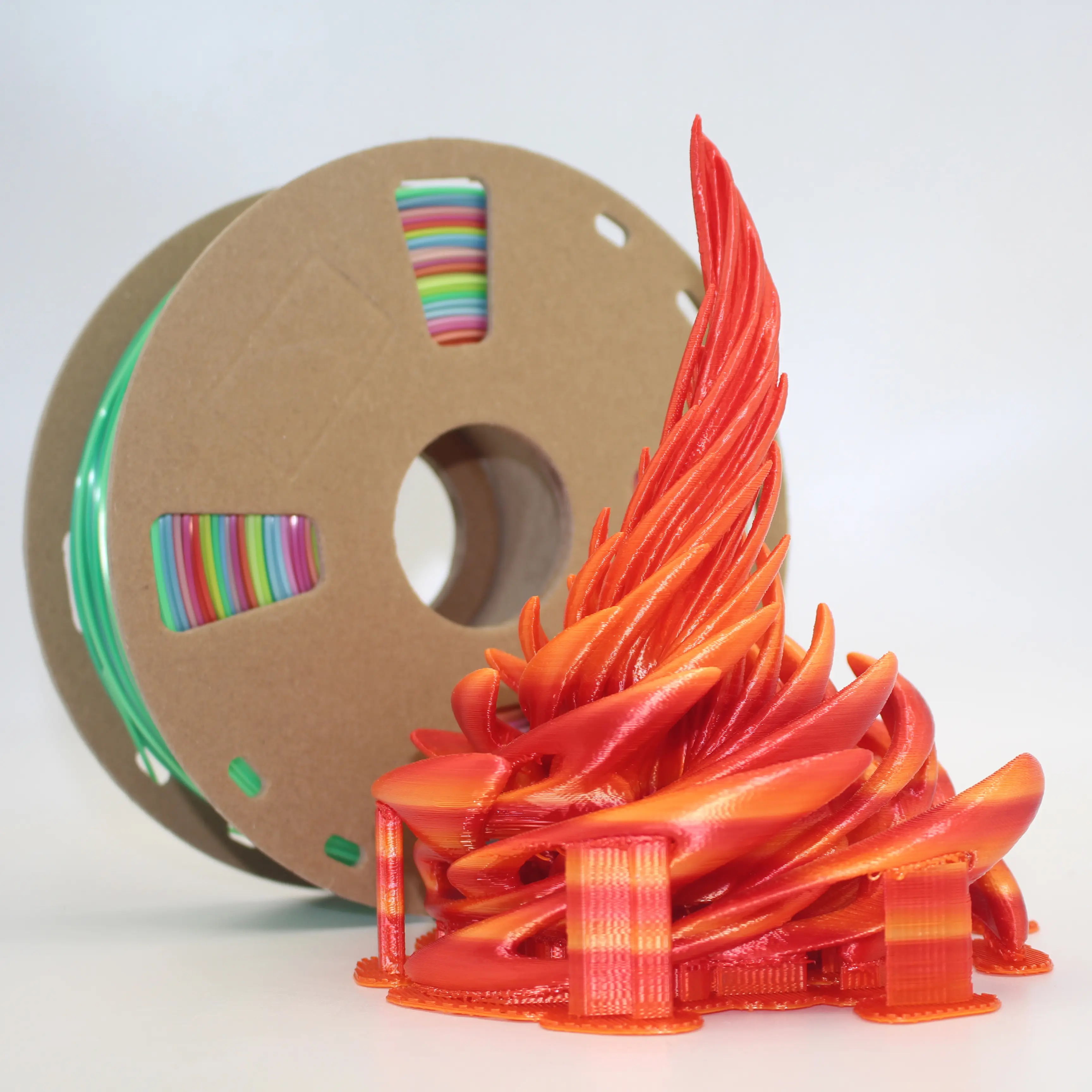 Commercio all'ingrosso Wisdream PLA silk fire yellow red filament filamento per stampante 3D filamento PLA