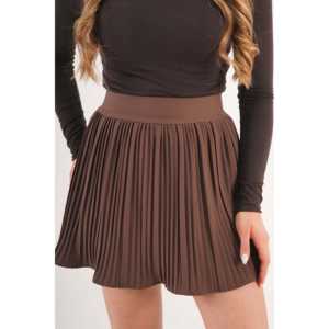 Shorts en coton et élasthanne tricotés à imprimé café, taille empire, taille naturelle, longueur genou, été, taille XS, vente en gros - Product Image 5