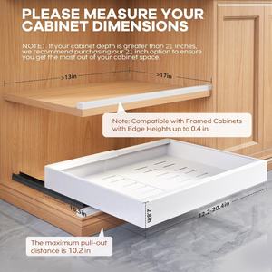 Estantes Extraíbles para Cocina <span class=keywords><strong>con</strong></span> Divisores, Organizador de Tapas de Ollas, Organizador de Gabinetes Extraíble sin Taladrar - Product Image 4