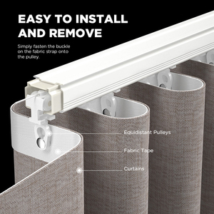 ARODDY Fabricante Mayorista de Rieles Metálicos para Cortinas con Sistema de Pliegues Ondulados, Riel Recto Reforzado para Comercios - Product Image 6