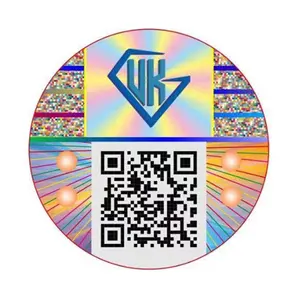 無料デザイン3Dカスタム偽造防止レーザーホログラムラベル印刷カスタムユニークなQRコードホログラムラベル