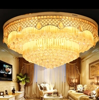 Haute qualité fantaisie Style K9 or cristal nordique moderne éclairage luxe cristal lumières plafond pour salon