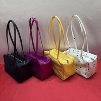 Boîte à lunch de luxe pour femme, grande capacité, en nylon et polyester, à pois, à porter à l'épaule ou sous le bras, design personnalisé OEM/ODM