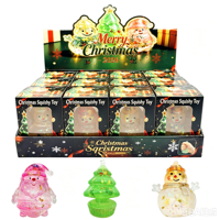 Jouet Squishy de Noël en Maltose Scintillant : Sapin, Bonhomme de Neige, Père Noël – Jouet Anti-Stress à Presser pour Enfants