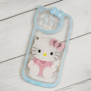 Thiết Kế Mới Hello Dễ Thương Kitty 3D Mèo Trang Điểm Gương Di Động TPU + PC Trường Hợp Điện Thoại Cho Iphone 16 15 14 13 12 11 Pro Max Với Chủ - Product Image 4