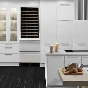 Wine Refrigerator Dual Zone Temperature Control Wine Cellar With Lock And Key Thermal Wine Dispenser