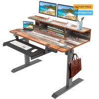 Bureau debout électrique réglable en hauteur, ergonomique, extensible, moderne, en fer, pour villa et bureau à domicile