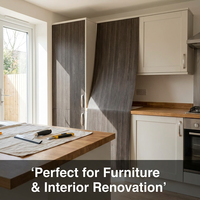 Película de PVC para Decoración de Puertas, Revestimiento de Muebles con Aspecto de Madera, Vinilo para Envolver, Resistente al Calor y a Explosiones, para Hoteles