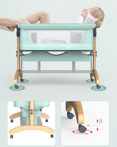 Cuna de Madera Multifuncional para Bebés OEM/ODM / Cuna de Diseño Moderno para Colocar Junto a la Cama / Cuna Mecedora para Bebés - Product Image 5