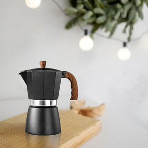 Cafetera expreso negra de aluminio con mango, herramientas de café, <span class=keywords><strong>3</strong></span>, 6 tazas - Product Image 5