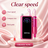 Lime à ongles sans fil portable multifonctionnelle de luxe, chargement USB direct, 45 000 tr/min, haute vitesse, professionnel, ABS brossé