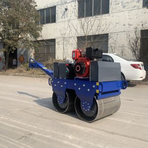 Mini rulli CE EPA certificati 500 600 800kg Walk-behind rulli vibratori per la compattazione di asfalto del terreno concreto - Product Image 2