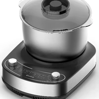 Nouvelle machine à pétrir la pâte électrique en acier inoxydable de 5 L, moteur AC en cuivre pur, affichage numérique, mélangeur à farine pour gâteaux domestique