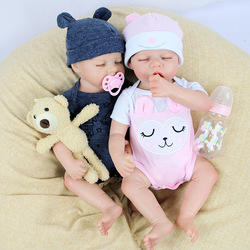 Boneka bayi baru lahir, silikon lembut seluruh tubuh Harga Murah cetakan 18 inci mainan Model realitas anak laki-laki dan perempuan - Product Image 3