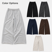 Pantalones Deportivos Anchos de Felpa Francesa de 500 g/m² Personalizados para Hombre, Joggers Holgados con Dobladillo Abierto, Marca Privada, Ropa Urbana