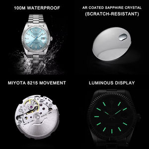 Reloj Mecánico Automático para Hombre <span class=keywords><strong>CADISEN</strong></span>, Nuevo, de Lujo, Marca Superior, C3 Luminoso, Cristal de Zafiro AR, Resistente al Agua 100M, Reloj de Regalo para Hombre - Product Image 6