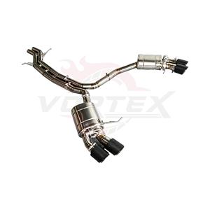 ท่อไอเสีย Vortex Raw Finish Ti Valvetronic สำหรับ Porsche Macan GTS 2.9L Twin-Turbo พร้อมปลายท่อคาร์บอนด้านสีดำสี่อัน - Product Image 2
