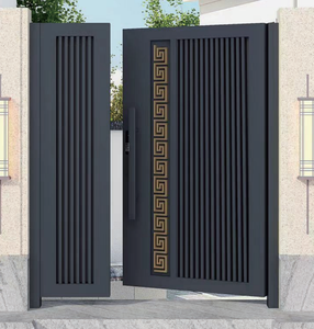 Porte résidentielle en aluminium brun simple à commande automatique, couleur personnalisée, best-seller, <span class=keywords><strong>avec</strong></span> services de support intégrés - Product Image 3