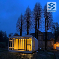 Mini-maison mobile sur roues, caravane remorquable, bureau de jardin préfabriqué de luxe, pod modulaire portable, cabane Apple