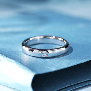 Wholesale Custom Fashion 18K Solid White Gold Rhodium Plated Natural Diamond Fine Jewelry Stunning <b>Wedding</b> Women's Rings - Product Image 3