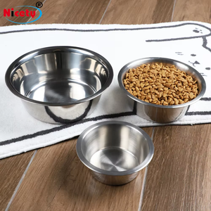 Mangkuk Anjing dari Baja Anti Karat Ramah Lingkungan - Berbagai Ukuran Mudah Dibersihkan untuk Anjing/Kucing/Hewan Kecil Penggunaan Dalam Ruangan Luar Ruangan Perjalanan - Product Image 1