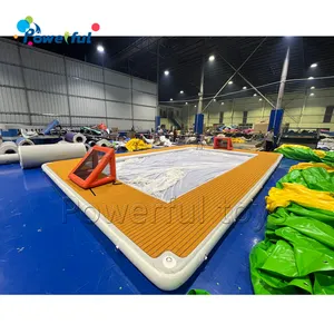 Double Layer Drop Stitch Portable Family Inflatable Floating Sea Pool Dock Platform Inflatable Yacht Pool