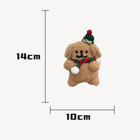 Cyber Celebrant Noël Chiot Poupée Lavé En Peluche Jouet Porte-clés Pendentif Chien Châle Écharpe PP Coton Soulagement Du Stress Cadeau De Vacances
