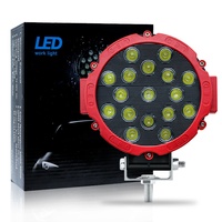 Kemauto Phare de travail LED 7 pouces 12V 72W 6800 Lumens Super Lumineux Blanc Naturel pour Véhicules Tout-Terrain et Engins de Chantier