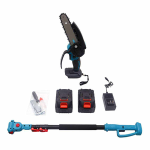 Scie à chaîne télescopique sans fil haute puissance 21V pour l'élagage des arbres en extérieur + ciseaux à long manche à batterie - Product Image 4