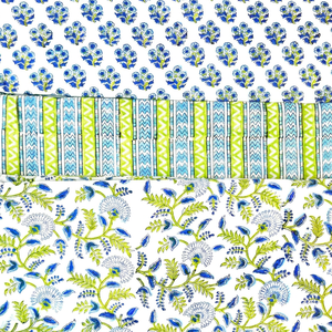Tela de Algodón Puro con Estampado Floral, Tela de Algodón Transpirable Estampada a Mano para Confección de Vestidos y Decoración del Hogar - Product Image 1