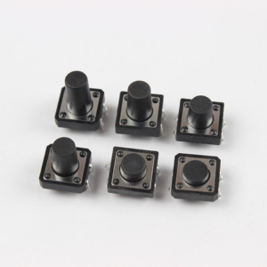 Interrupteur Tactile Micro Momentané SMD <span class=keywords><strong>12x12</strong></span> pour Panneau SMT PCB, Bouton Poussoir Tactile Marche/Arrêt 4 Broches, Hauteur 5 6 7 8 9 10 11 12mm - Product Image 1