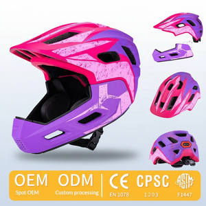 <span class=keywords><strong>Casque</strong></span> de vélo intégral pour enfants avec feu arrière, certifié CE EN1078 CPSC, 18 aérations, en PC/EPS intégré - Product Image 2