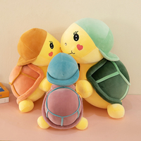 Super lindo dibujos animados con capucha tortuga suave peluche muñeca con algodón PP bordado gran alivio del estrés edredón suave Animal Juguetes