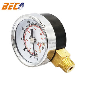 하이 퀄리티 40mm 압력 게이지 1.5 인치 물 펌프 용 내구성 7bar 바닥 마운트 압력계 - Product Image 4