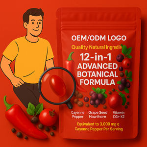 พริกป่น240นิ่มอาหารเสริมผู้ใหญ่รองรับหลอดเลือดดำขาหลอดเลือดหัวใจสุขภาพวิตามินอี D3 + สารสกัดจาก K2เมล็ดองุ่น - Product Image 1