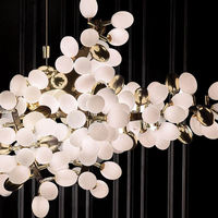 Lampe suspendue en verre en forme de grappe, luminaire moderne pour banquet, hall d'hôtel, villa, produit de décoration, lustre personnalisé