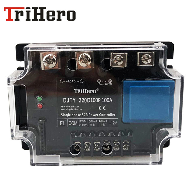 100A Advanced Single Phase SCR Power Regulator,SSR 4-20mA,0-10V,DJTY for Heater, Oven and Stove Use
