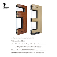 UENIN-Portes fenêtres en verre insonorisées antivol en aluminium et bois, design moderne, pour chambres à coucher et usage extérieur, importées de Chine