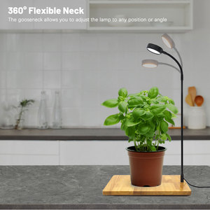 Quang phổ đầy đủ Tabletop nhà máy Aquarium <span class=keywords><strong>LED</strong></span> phát triển ánh sáng 360 độ xoay không thấm nước cách điện ban tre hẹn giờ/kiểm soát phổ - Product Image 5