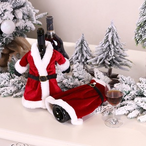 Décoration <span class=keywords><strong>de</strong></span> table <span class=keywords><strong>de</strong></span> Noël HB-608, <span class=keywords><strong>robe</strong></span> en velours pour bouteille <span class=keywords><strong>de</strong></span> vin <span class=keywords><strong>de</strong></span> Noël - Product Image 3