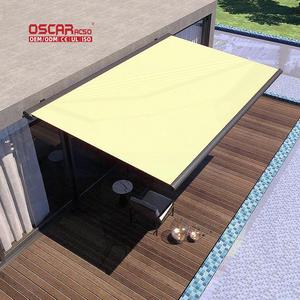 Auvent rétractable pour terrasse extérieure, protection UV, imperméable, en <span class=keywords><strong>PVC</strong></span>, pour fenêtres, balcons, avec télécommande, auvent cassette - Product Image 1