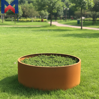 Grandes jardinières surélevées en acier Corten, bacs à plantes, anneaux d'irrigation, pour usage domestique, écologiques, durables, thermolaqués, rouge rouille