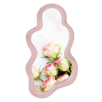 Miroir de courtoisie de salon de chambre à coucher de décor à la maison miroir irrégulier de nuage ondulé matériel de pp