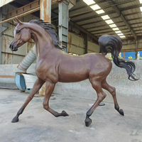 Sculptures de Faunes Sauvages en Bronze sur Mesure, Taille Réelle, Fabriquées par la Technique de Coulée du Bronze, Idéales pour les Expositions d'Entrée de ZOO
