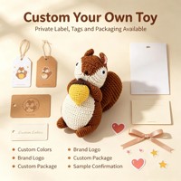 Jouet en crochet fait main en forme d'écureuil amigurumi, en coton doux, rembourré, avec acorn, fabrication directe, jouet en peluche personnalisé pour enfants, cadeau