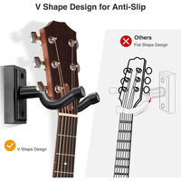 Support mural pour guitare électro-acoustique, crochet de suspension en bois pour mur en ardoise, support mural en métal pour guitare