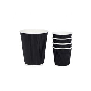 Gobelets à café en papier ondulé écologiques 210 ml à double paroi, imperméables, de qualité alimentaire, pour les magasins de thé au lait à emporter - Product Image 5