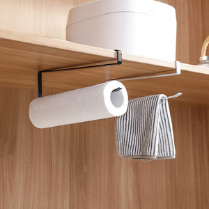 Portarrollos de Cocina de Hierro Negro, para Montar Debajo del Gabinete o en la Pared, Diseño Minimalista, Fácil Instalación - Product Image 4