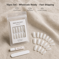 Ongles artificiels réutilisables au toucher doux, sur mesure, à coller, ultra fins, pour les chaînes de magasins de détail, référence 1014