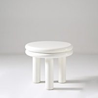 Vente directe d'usine, table basse classique ronde pour salon, table de centre de loisirs avec structure en acier carbone